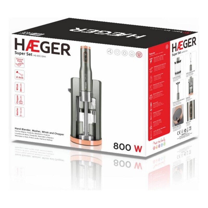 Stavmixer Haeger Super Set Grå 800 W - 2