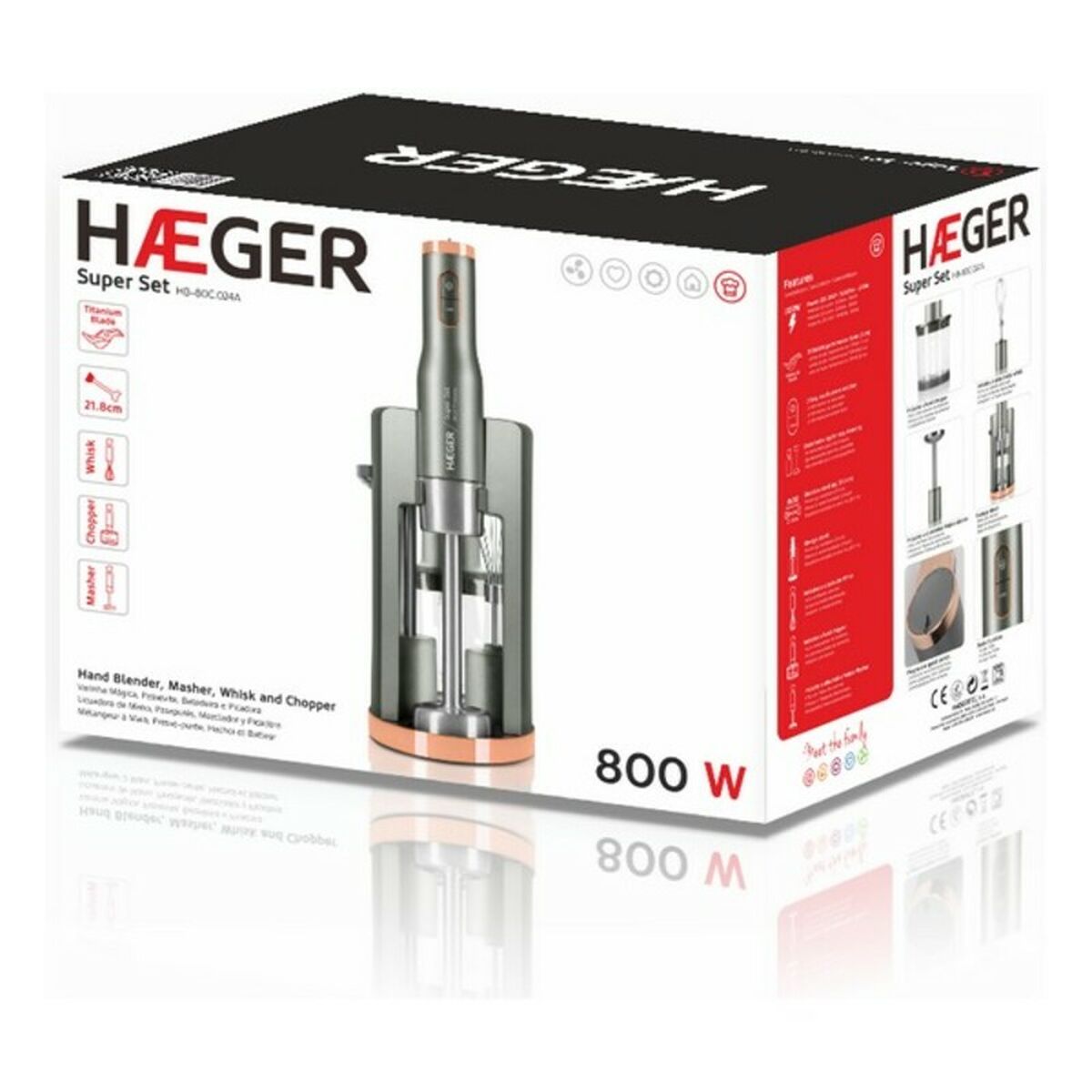Stavmixer Haeger Super Set Grå 800 W - 6