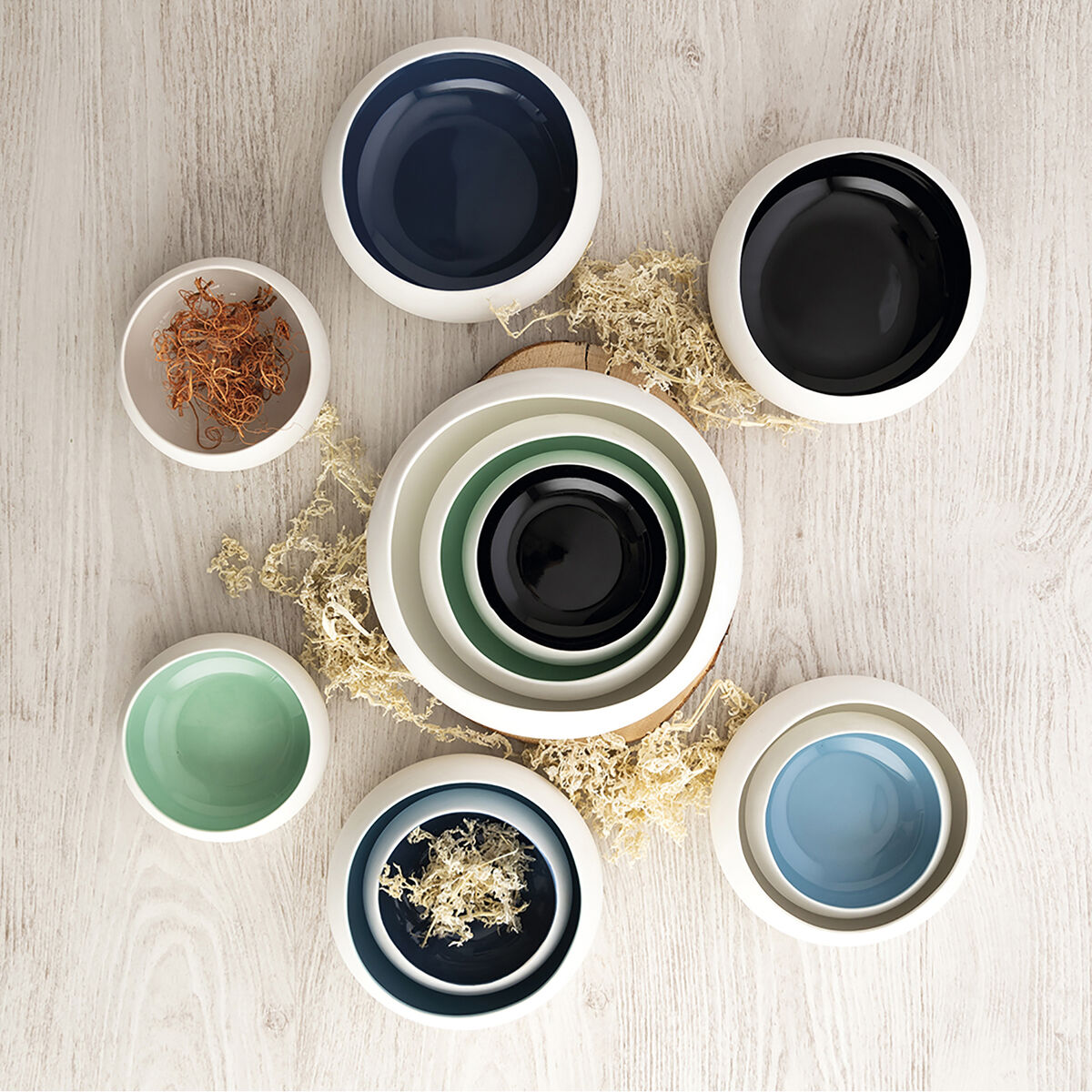 Skål Ariane Organic Keramik Blå (16 cm) (6 antal) - 2