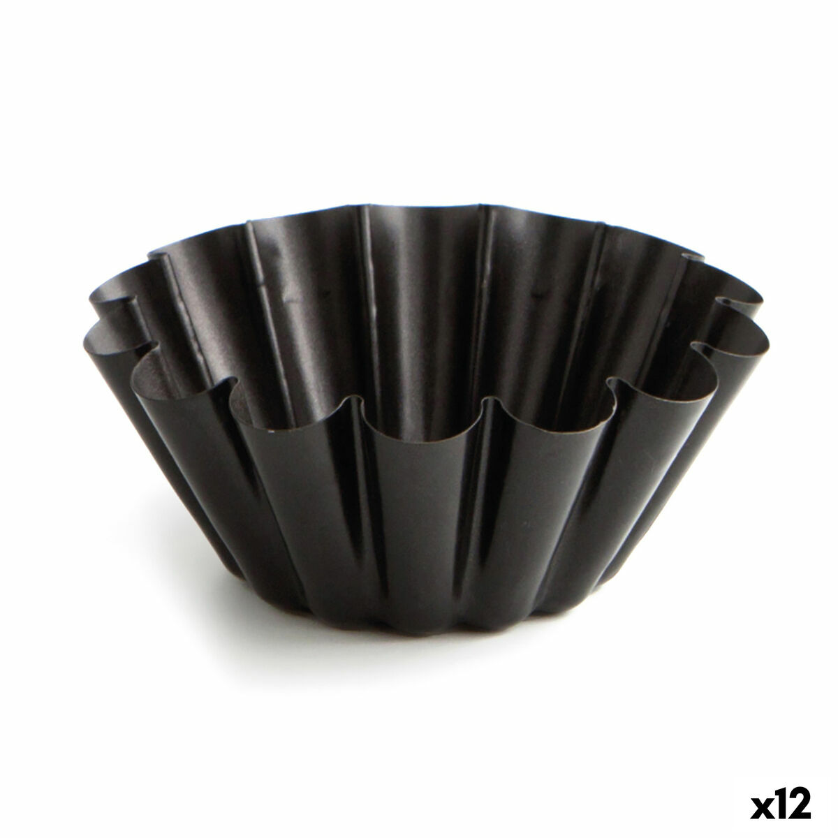 Bakform Quid Sweet Grey Ø 14 cm Svart (12 antal)