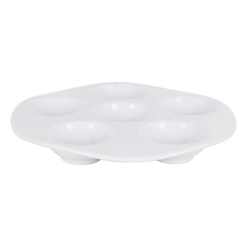 Tallrik 6 fack Porslin Vit (ø 28 x 3 cm)