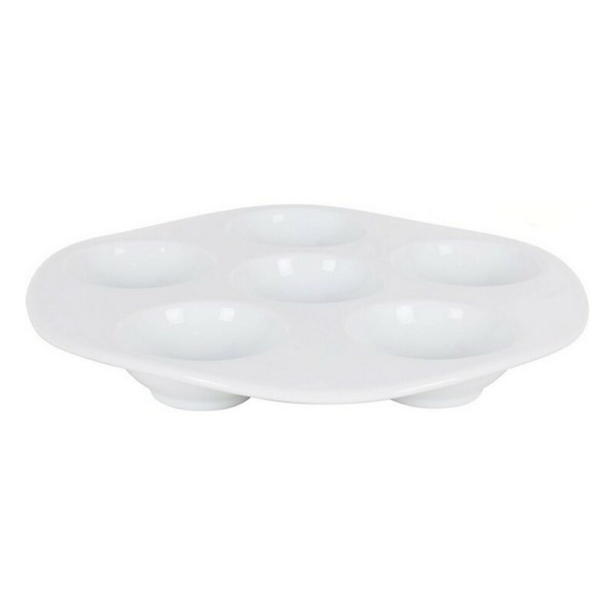 Tallrik 6 fack Porslin Vit (ø 28 x 3 cm) - 2