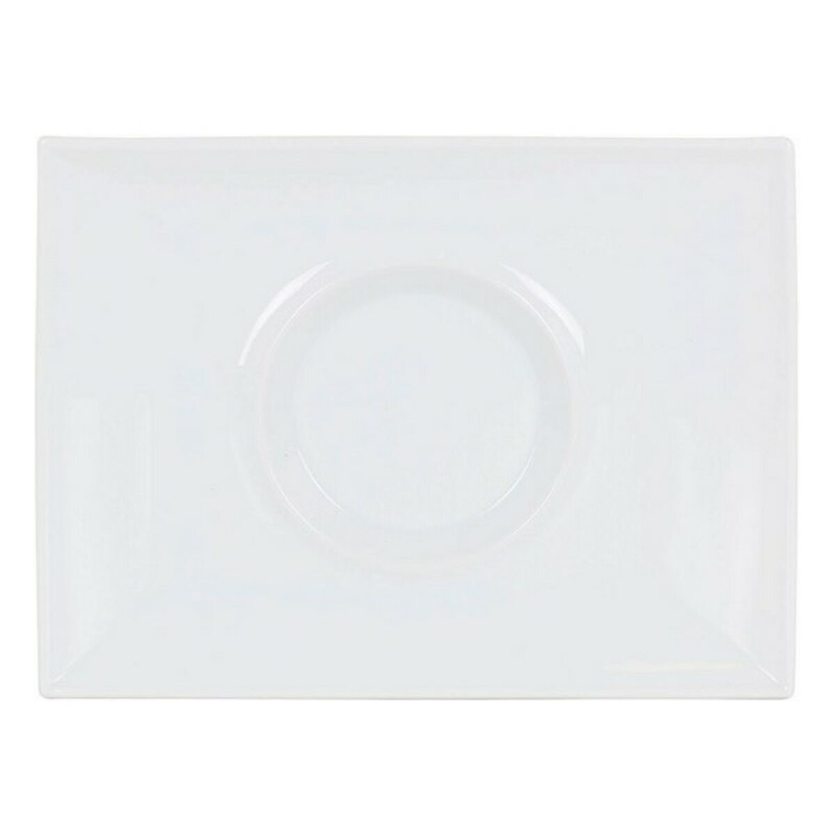 Platt skål Inde Gourmet Porslin Vit 29,5 x 22 x 3 cm - 2