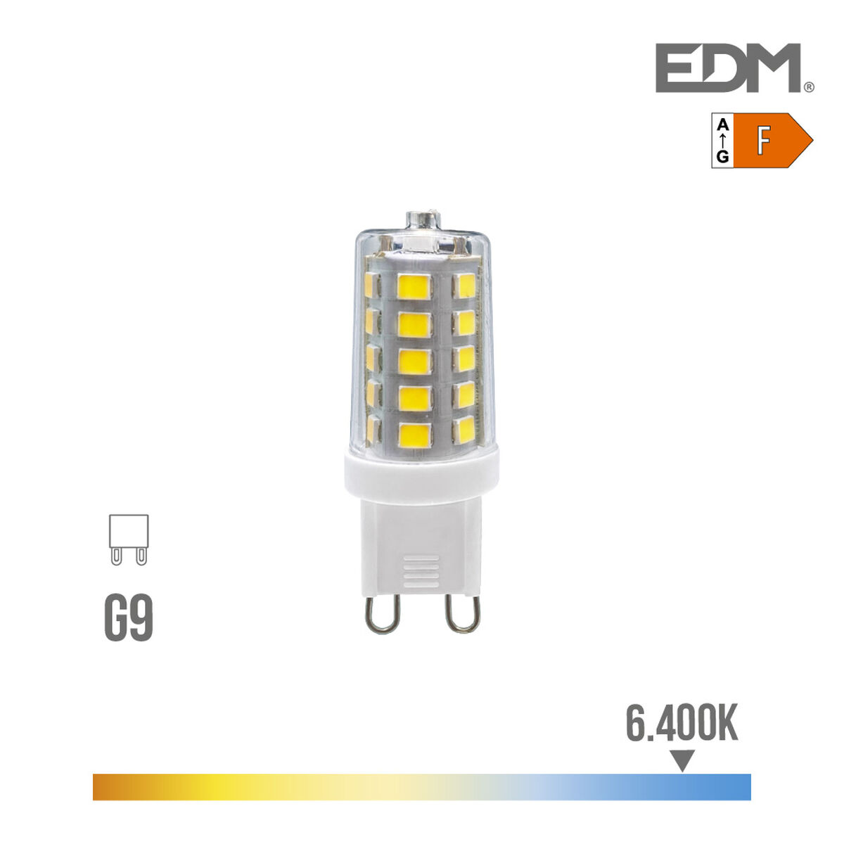 LED-lampa EDM 3 W F G9 260 Lm (6400K)