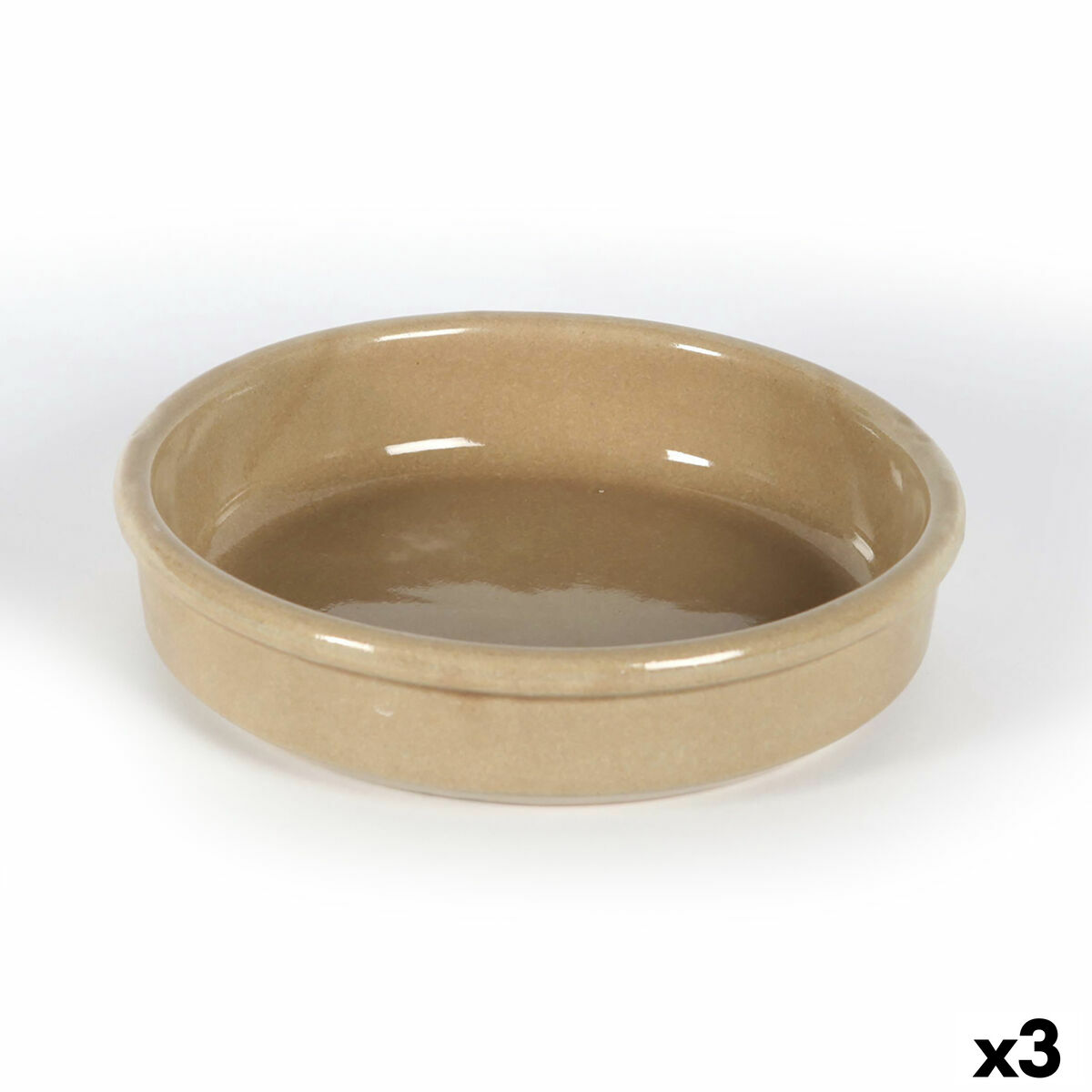Kastrull Anaflor Keramik Brun (Ø 21 cm) (3 antal)
