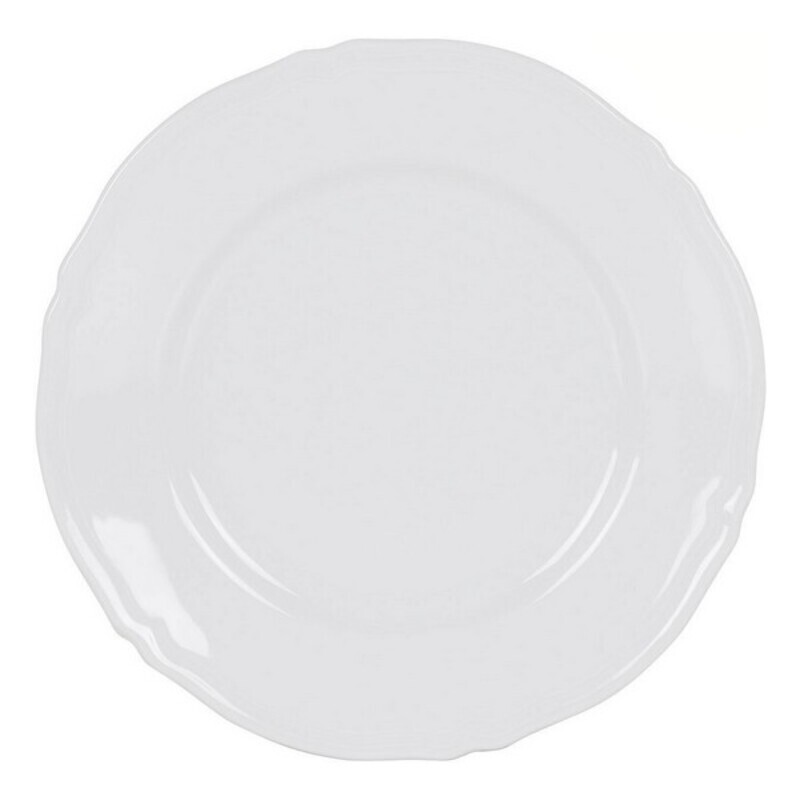 Platt skål Inde Feuille Porslin Vit Ø 32 cm