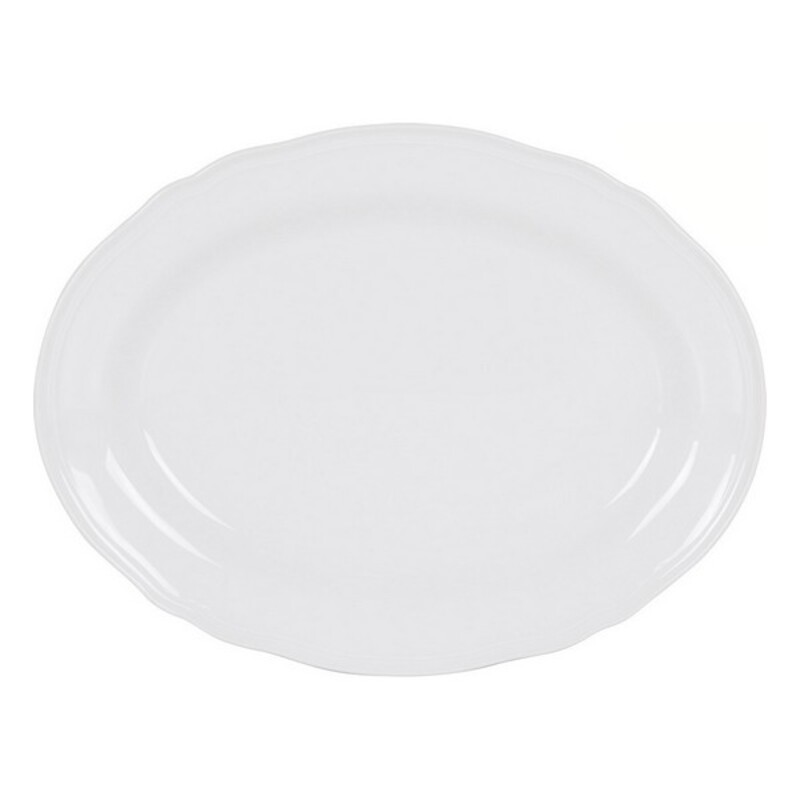 Servingsfat Feuille Oval Porslin Vit (35,5 x 27 cm)