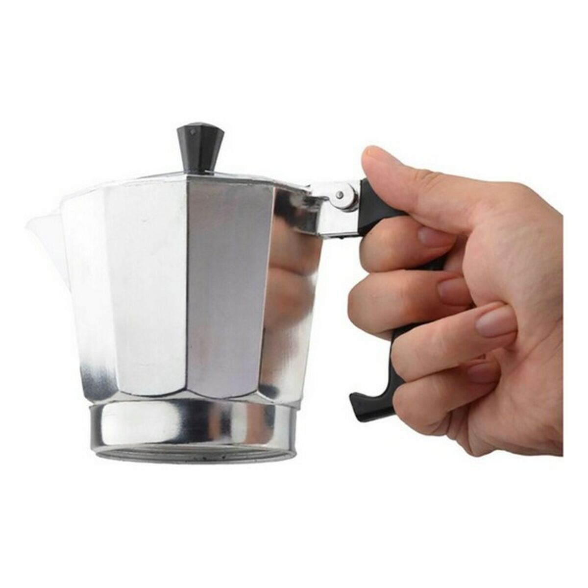 Italiensk Kaffepanna Haeger Moka Aluminium, Kapacitet: 9 Koppar - 15