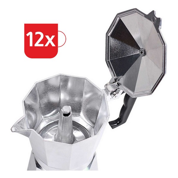 Italiensk Kaffepanna Haeger Moka Aluminium, Kapacitet: 9 Koppar - 3
