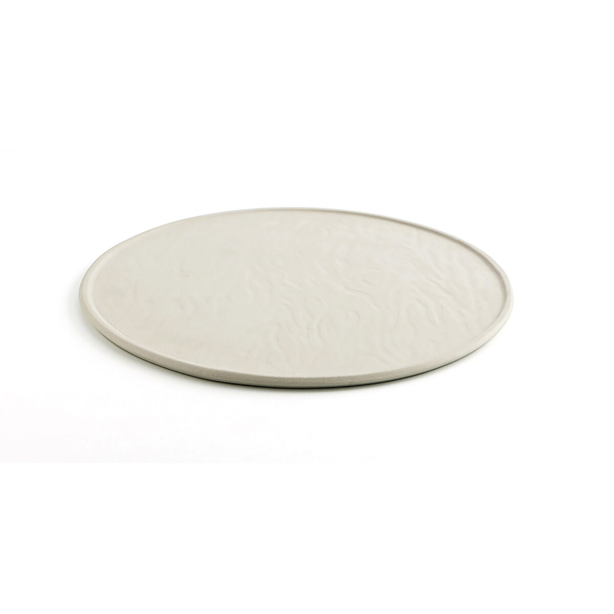 Tallriksunderlägg Quid Mineral Gres Keramik Beige Ø 33 cm (6 antal) - 2