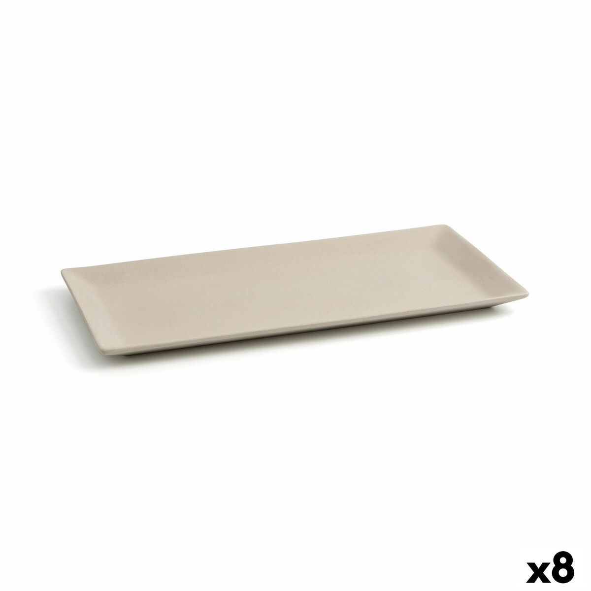 Snacksbricka Quid Mineral Keramik Beige (15 x 30 cm) (8 antal)