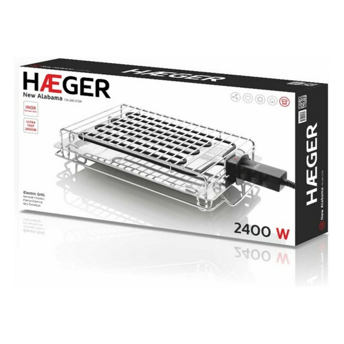 Grill Haeger New Alabama 2400W (395 x 275mm) - 6