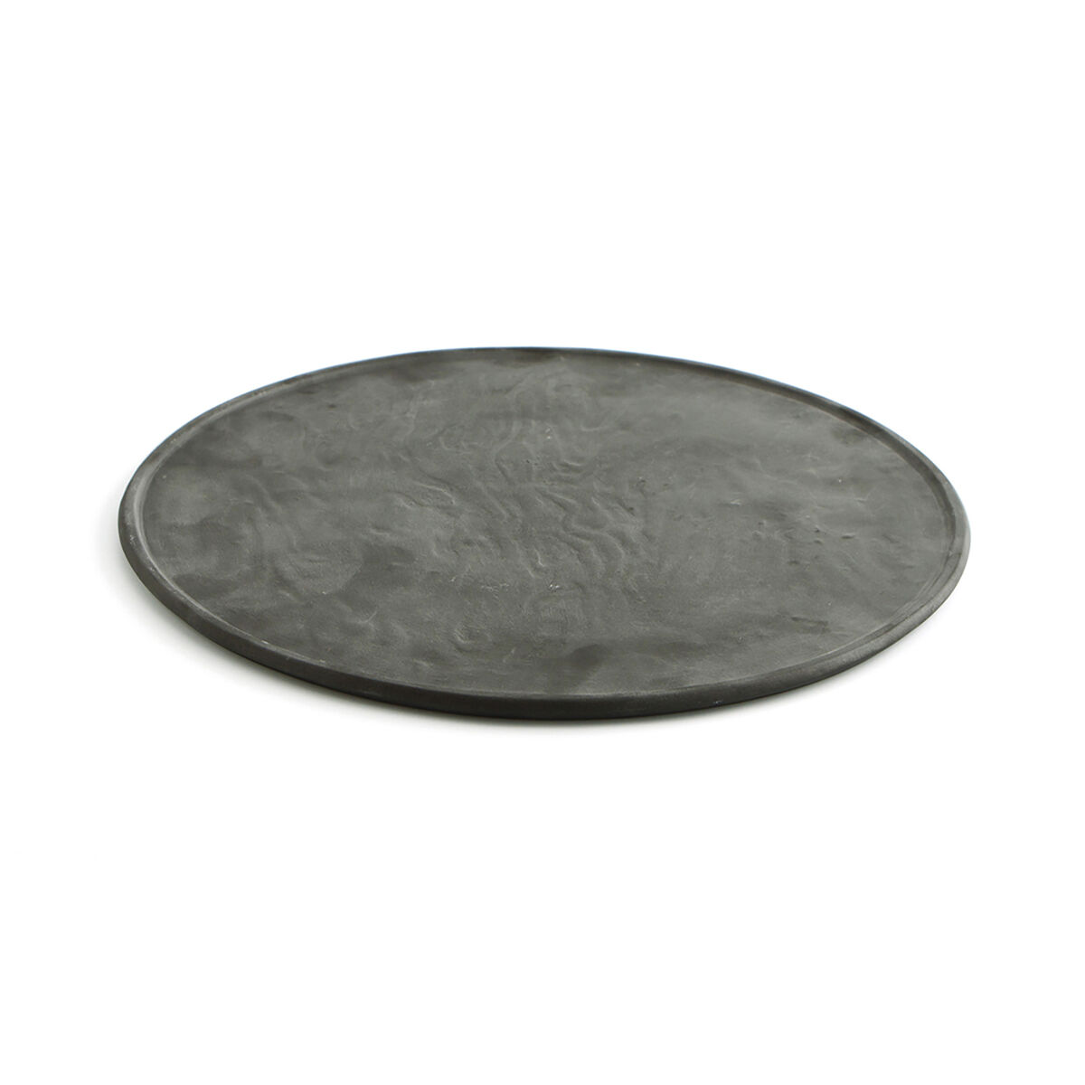 Tallriksunderlägg Quid Mineral Gres Keramik Svart Ø 33 cm (6 antal) - 2