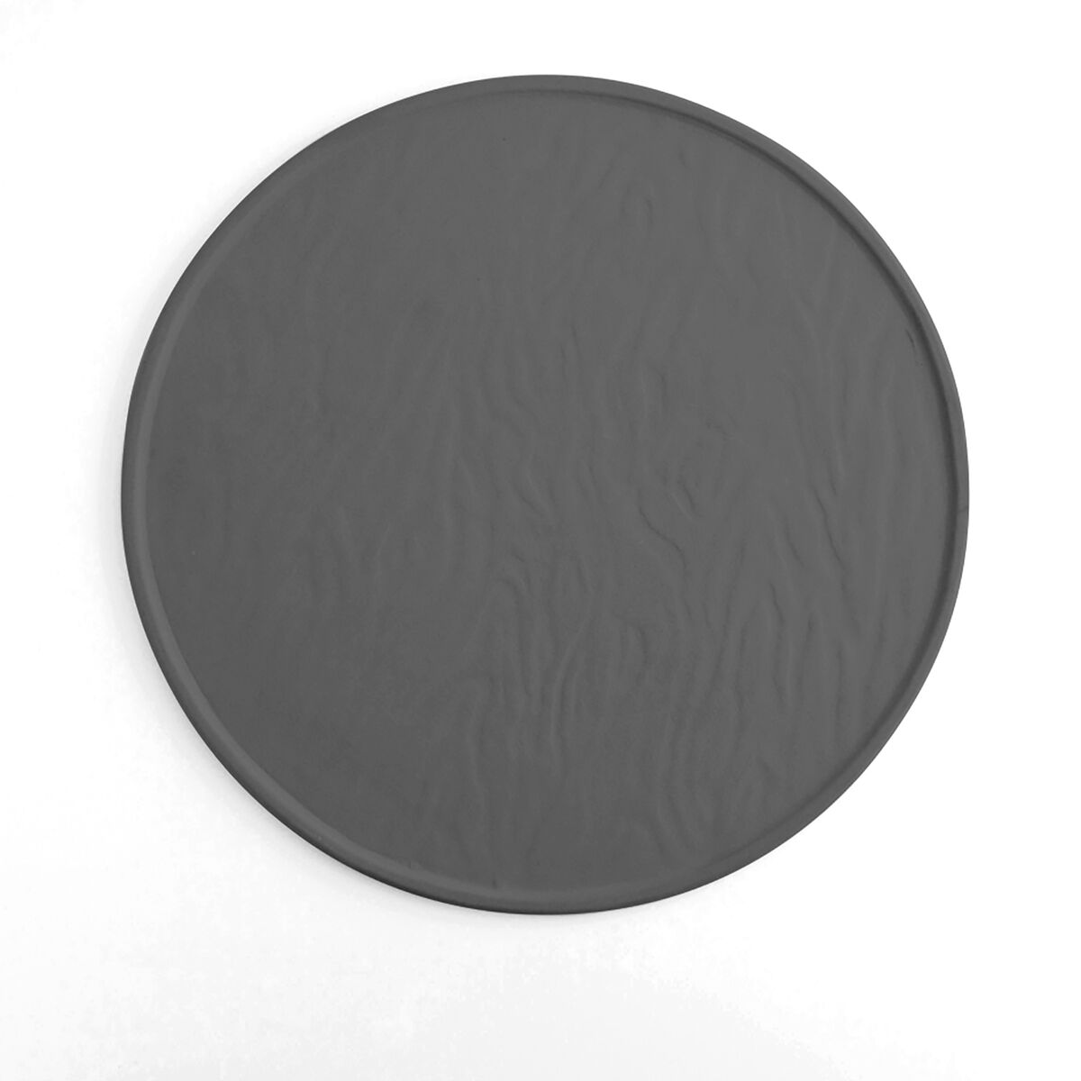 Tallriksunderlägg Quid Mineral Gres Keramik Svart Ø 33 cm (6 antal) - 3