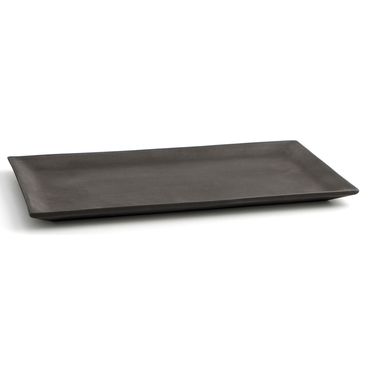 Snacksbricka Quid Mineral Gres Svart Keramik 15 x 30 cm (8 antal) - 2