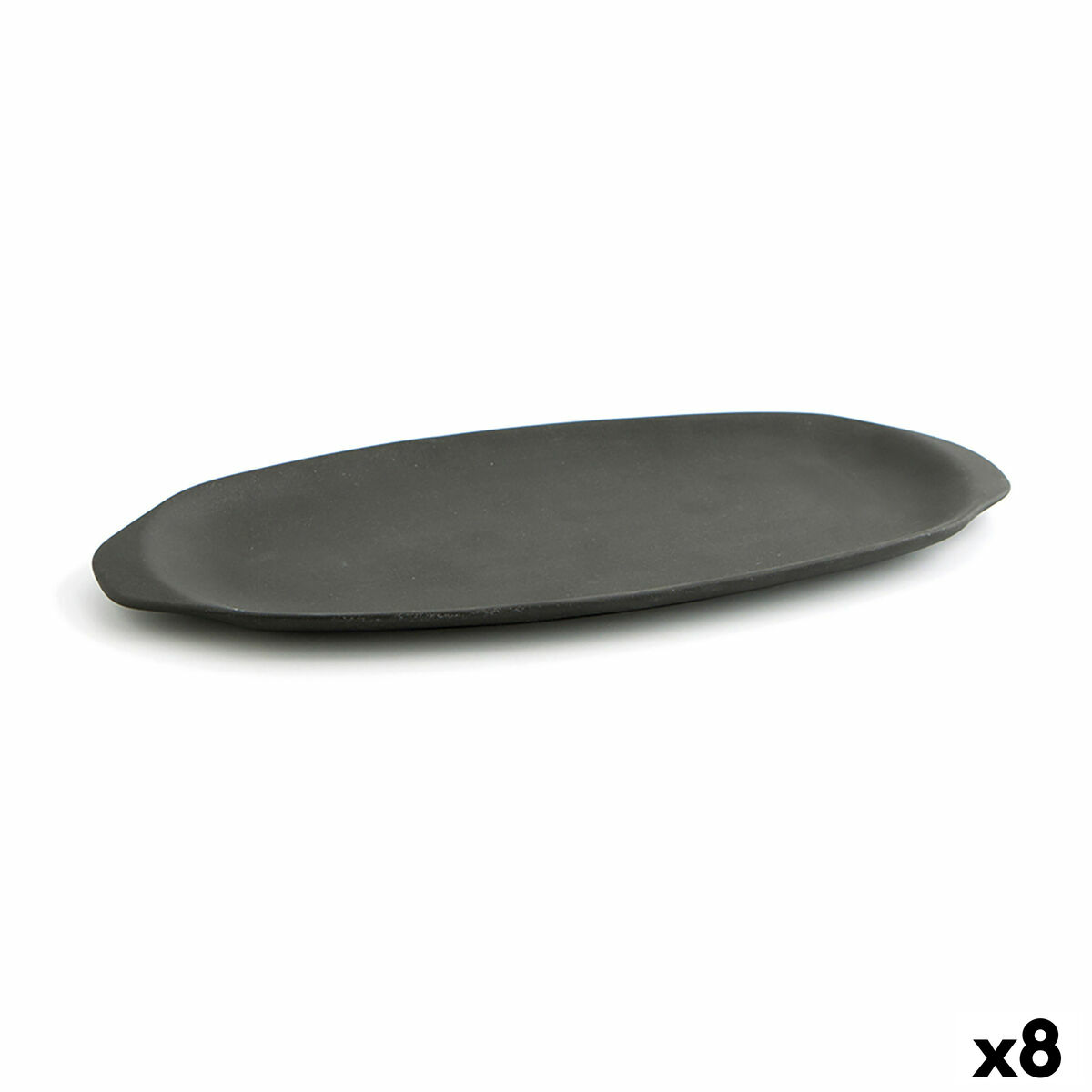 Snacksbricka Quid Mineral Keramik Svart (13 x 30,5 cm) (8 antal)