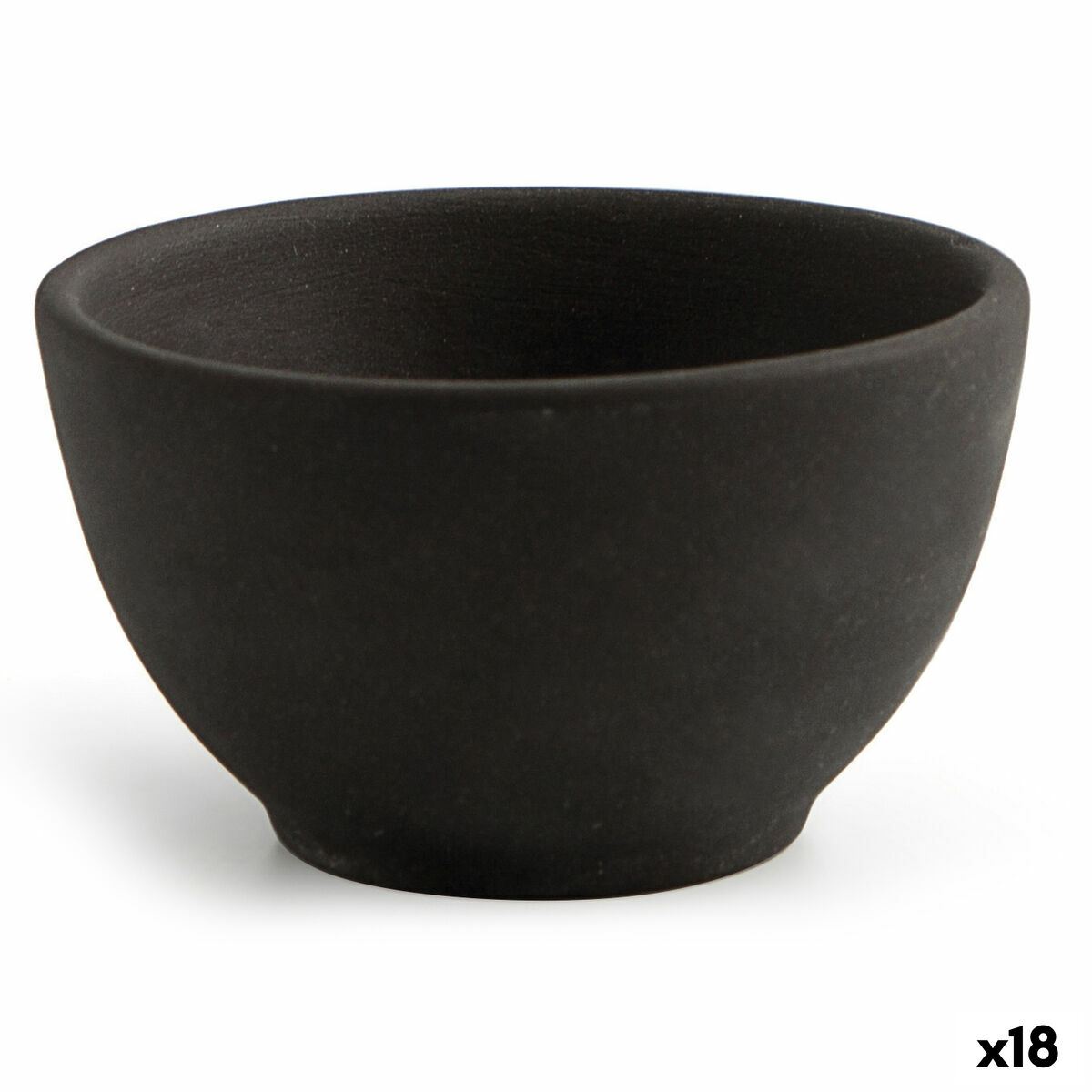 Skål Quid Mineral Keramik Svart (9 x 5 cm) (18 antal)