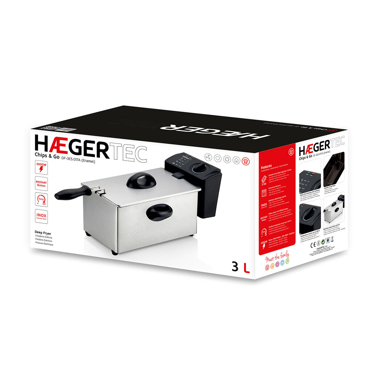 Fritös Haeger Chips & Go 2000 W 3 L - 4