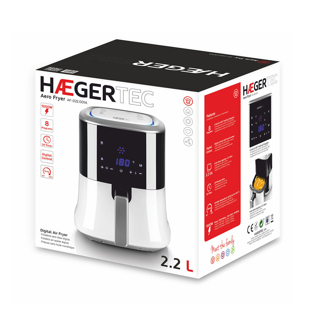 Fritös Haeger Aero Fryer 2,2 L Vit