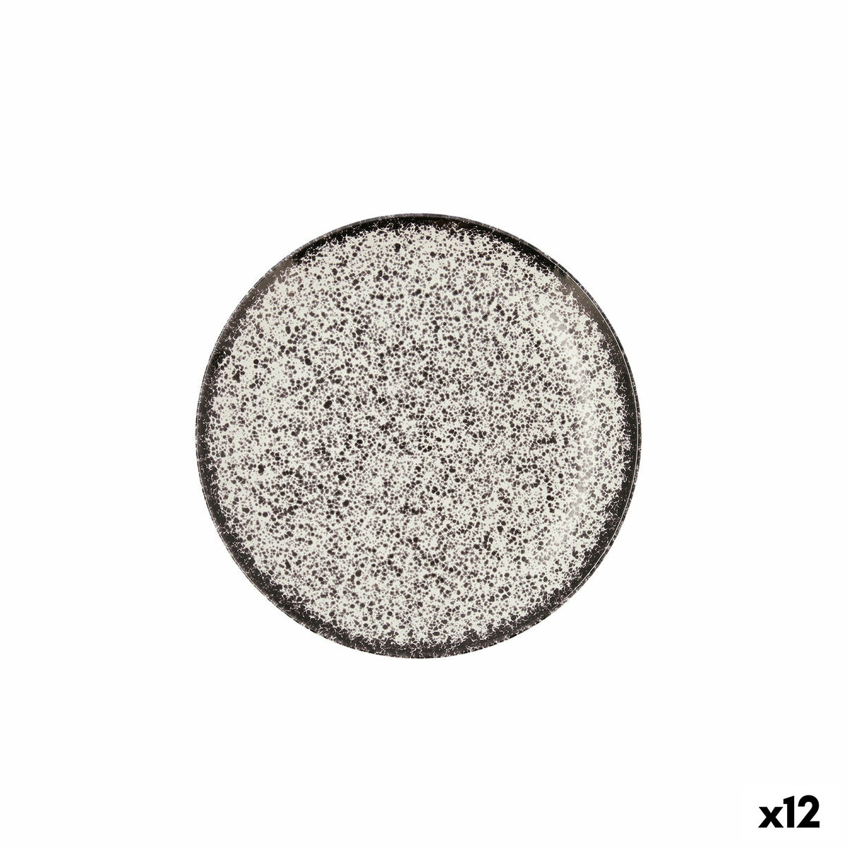 Lapostányér Ariane Rock Keramik Svart (Ø 21 cm) (12 antal)