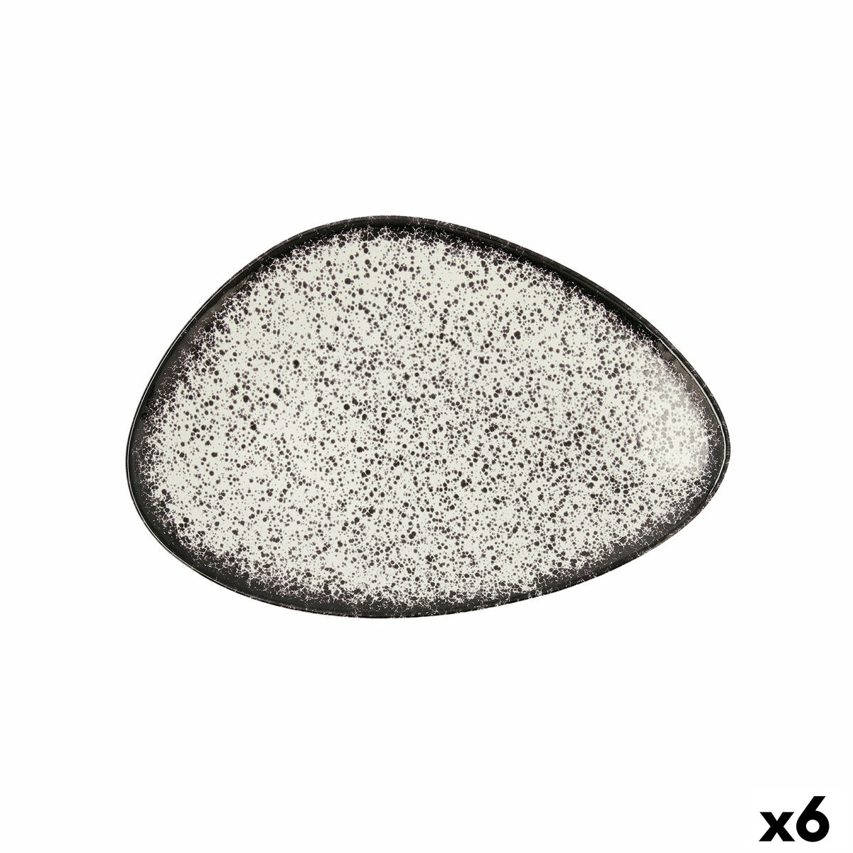 Lapostányér Ariane Rock Triangulär Keramik Svart Ø 29 cm (6 antal)