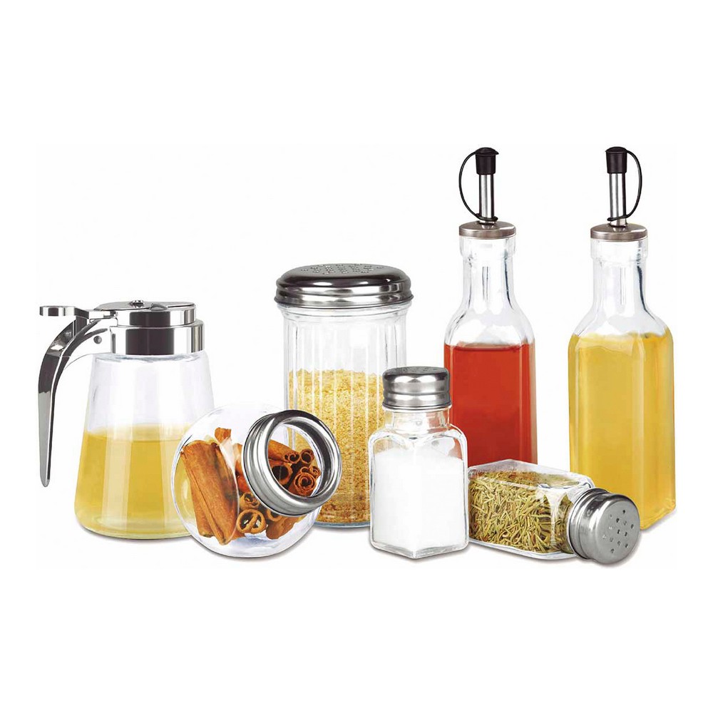 Condiment container set 7 Delar Silvrig Metall - 2