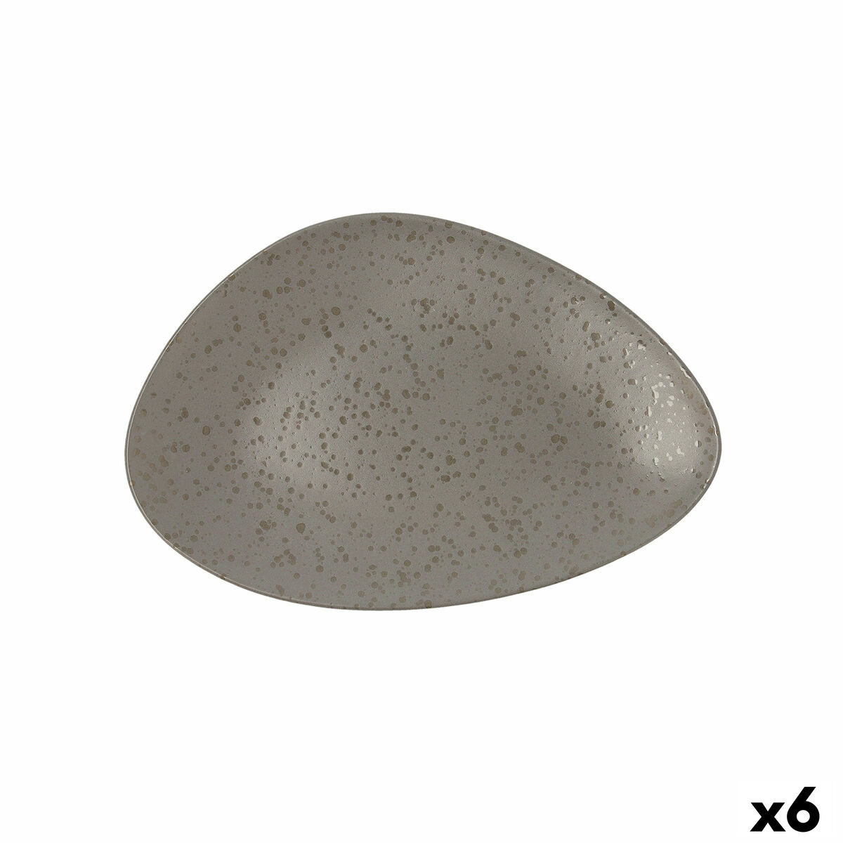 Lapostányér Ariane Oxide Triangulär Keramik Grå (Ø 29 cm) (6 antal)