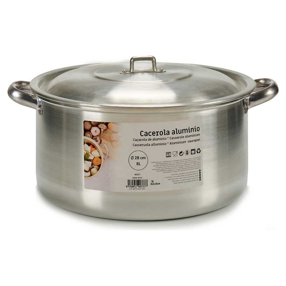 Kastrull 8 L Silver Aluminium Silvrig