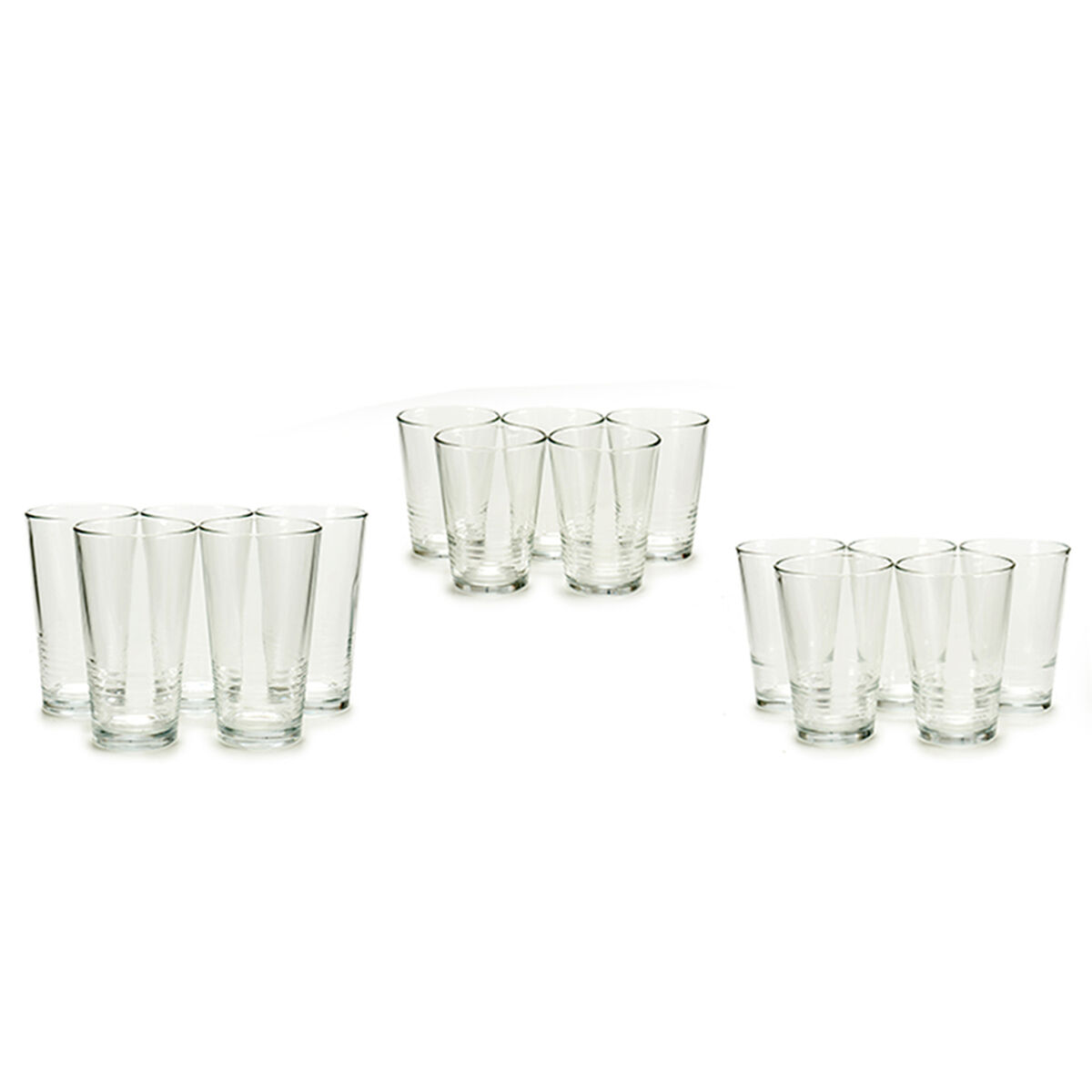 Glasset 41015 Transparent Glas 6 x (51 cl) / 6 x (34 cl) / 6 x (23 cl) - 3