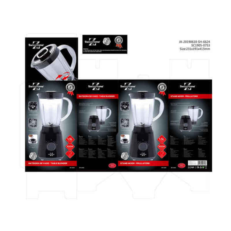 Glasmixer SwissHome 1,5 L 300 W - 2
