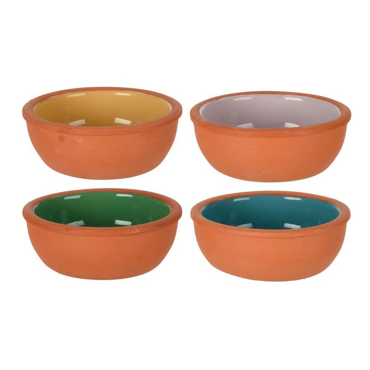 Skålset Excellent Houseware Terrakotta Fördrink Terrakota n 4 Delar 150 ml Ø 10,4 x 4,2 cm