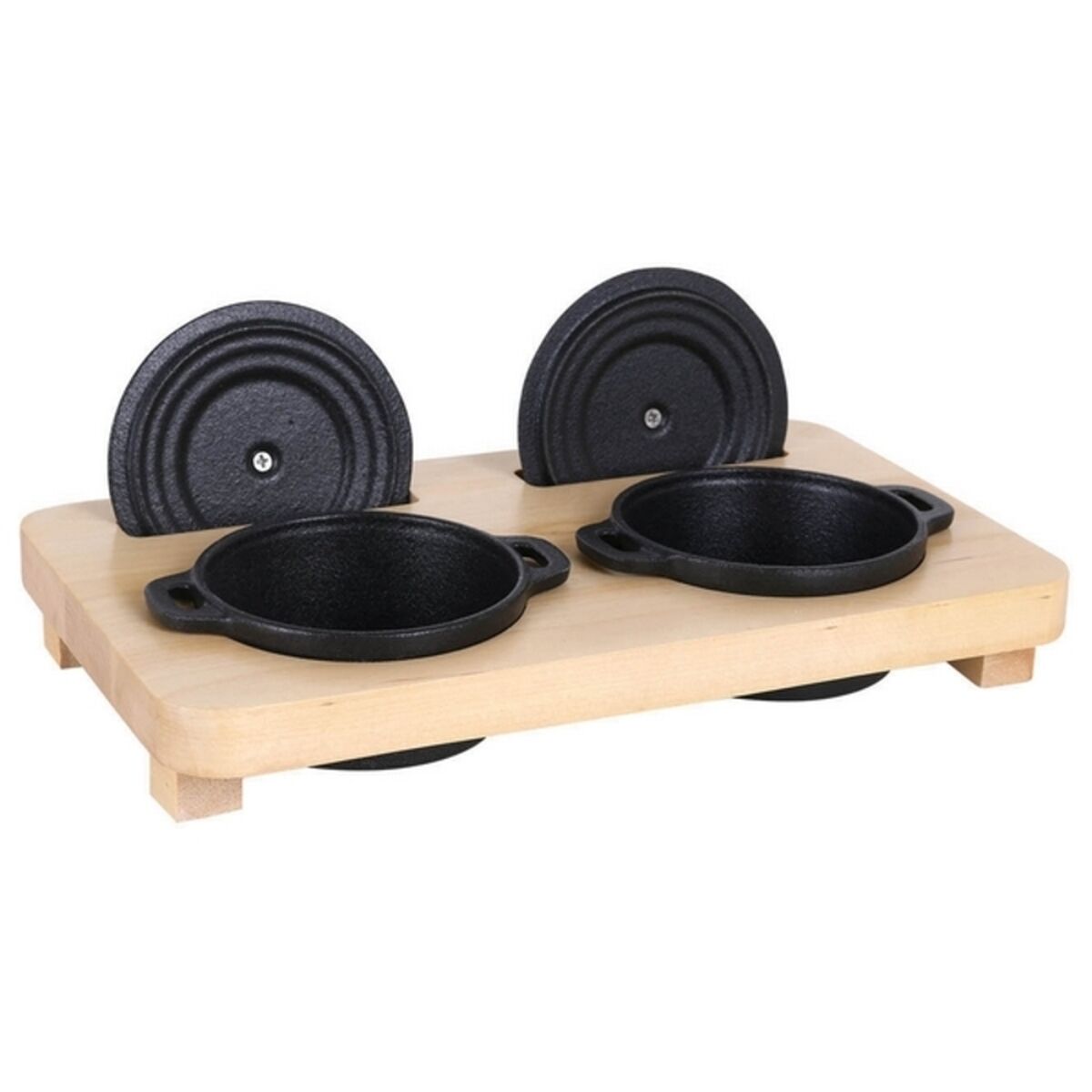 Kastrull Inde Med lock Med stöd Gjutjärn Ø 10 cm 30 x 18 cm (2 uds) - 2
