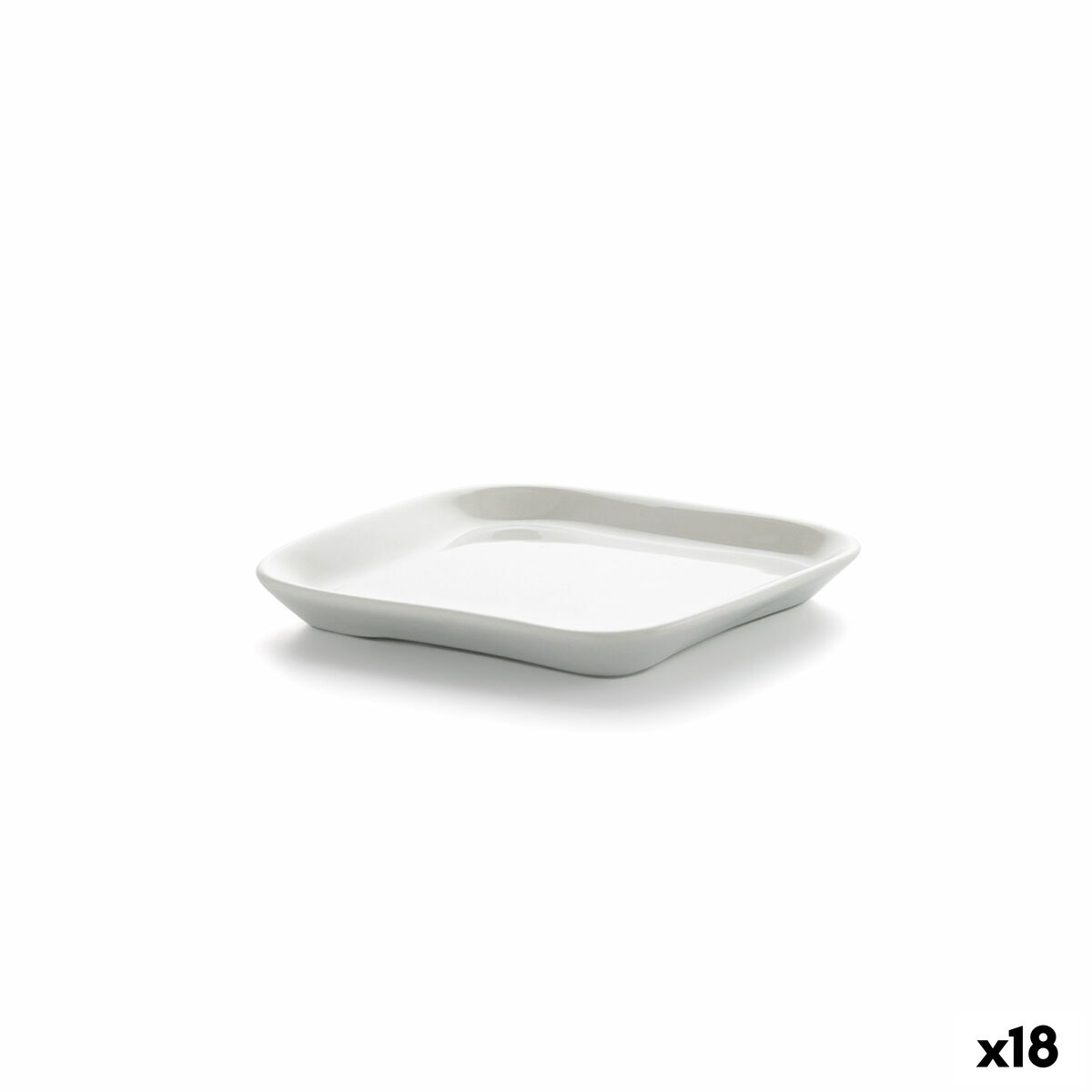 Snacksbricka Ariane Alaska Fyrkantig Vit Keramik 11,4 x 11,4 cm (18 antal)