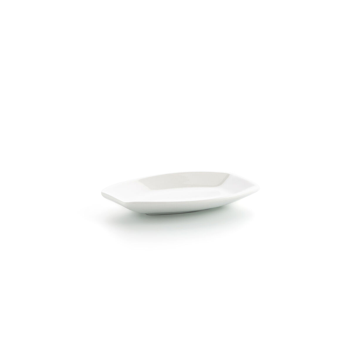 Snacksbricka Ariane Alaska 9,6 x 5,9 cm Mini Avlång Keramik Vit (10 x 7,4 x 1,5 cm) (18 antal) - 2