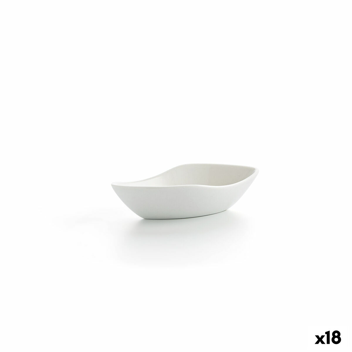 Skål Ariane Alaska Mini Avlång Keramik Vit (10,5 x 4,8 x 2,8 cm) (18 antal)