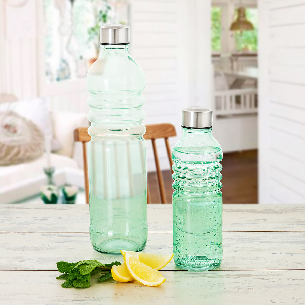 Flaska Quid Fresh Grön Glas 1,25 L (6 antal) - 2