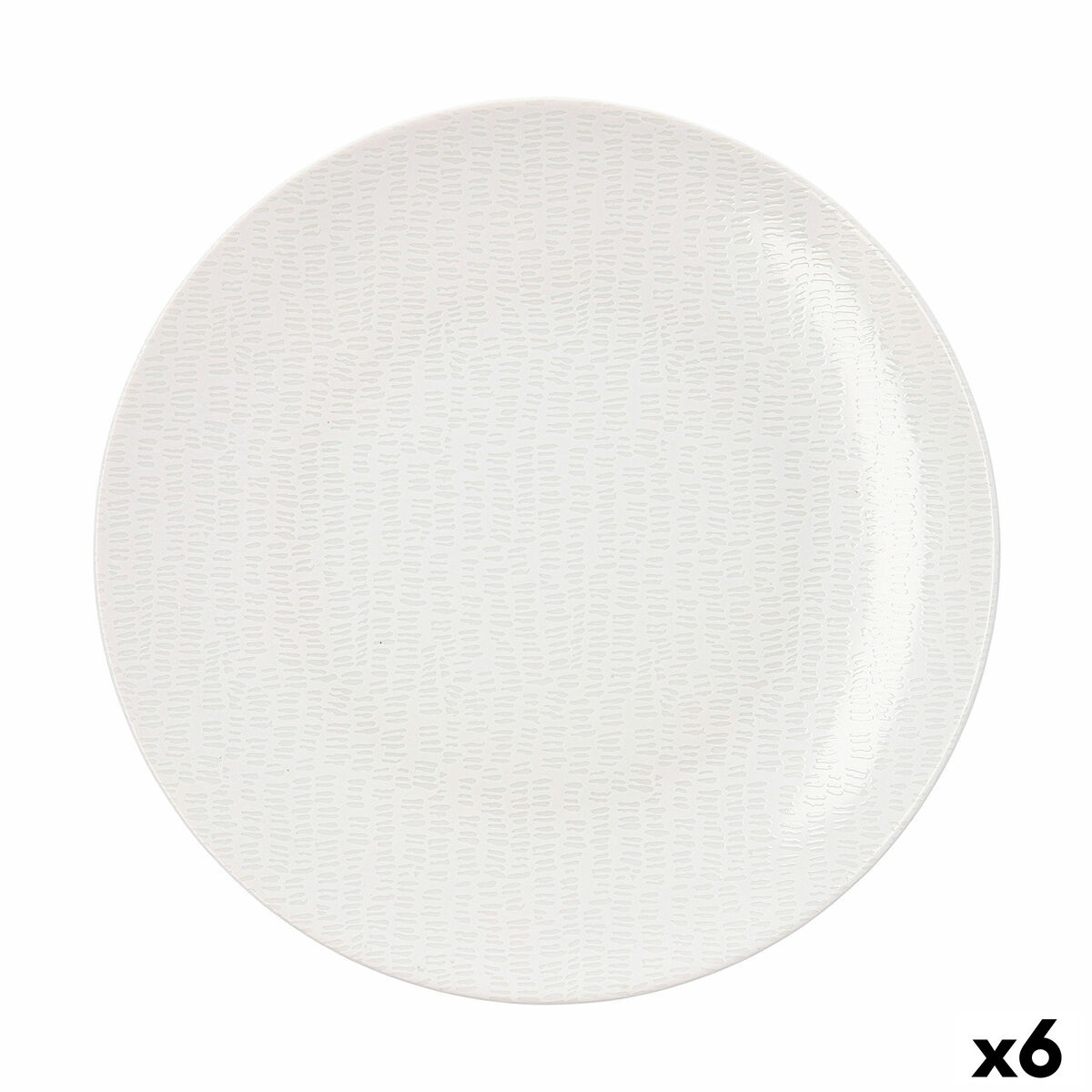 Djup tallrik Ariane Coupe Ripple Keramik Vit (20 cm) (6 antal)