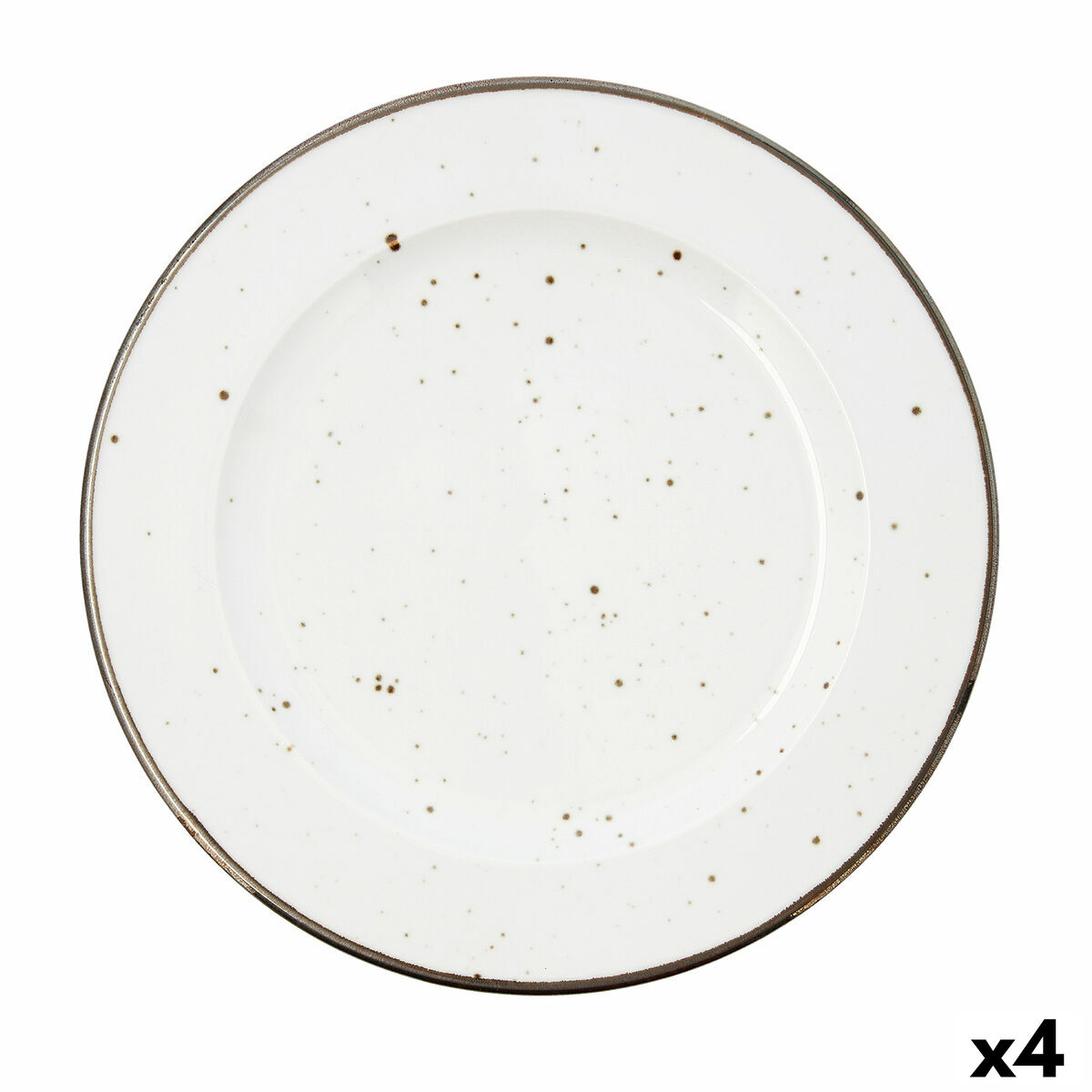 Lapostányér Bidasoa Brasser Dots Ikonic Keramik Dvobarvna (Ø 31 cm) (4 antal)