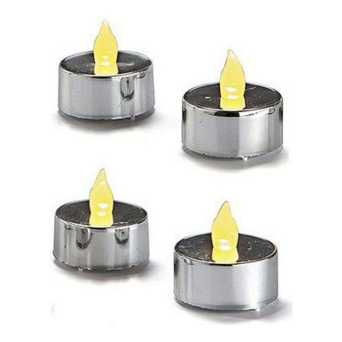 LED Ljus Silvrig Plast 4 x 17 x 13,5 cm - 2
