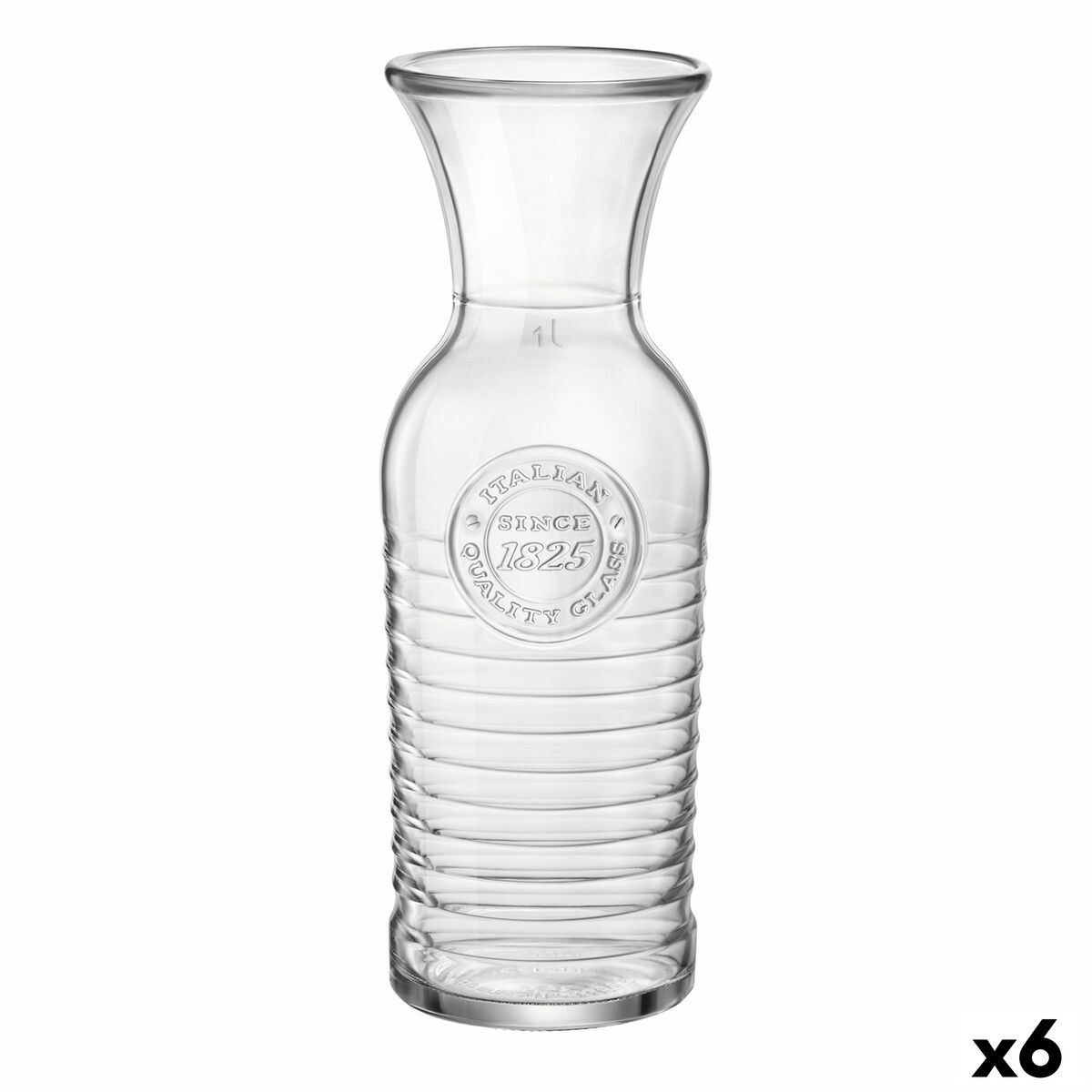 Flaska Bormioli Rocco Officina Transparent Glas (1 L) (6 antal)