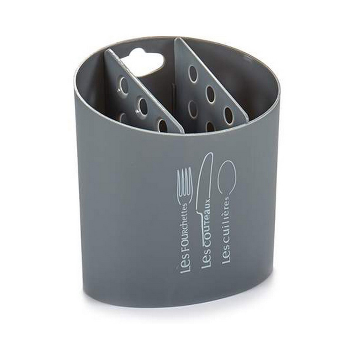 Besticks-sortering Svart Grå Vit Plast 9,5 x 14 x 13,5 cm