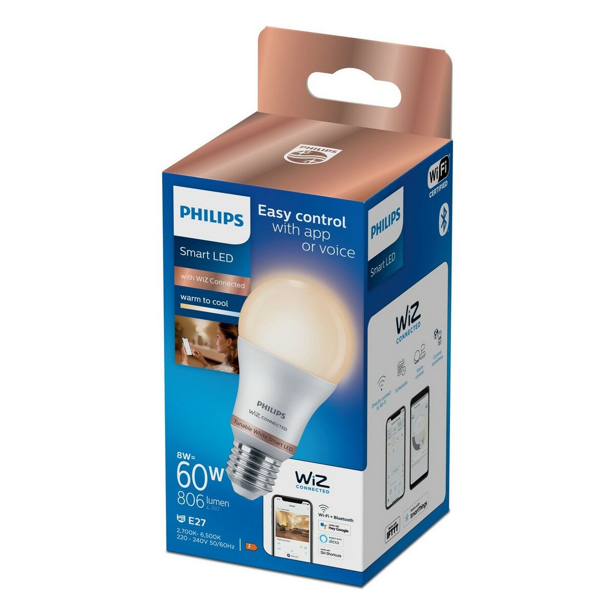 LED-lampa Philips Wiz 8 W 806 lm (2700 K) (6500 K)