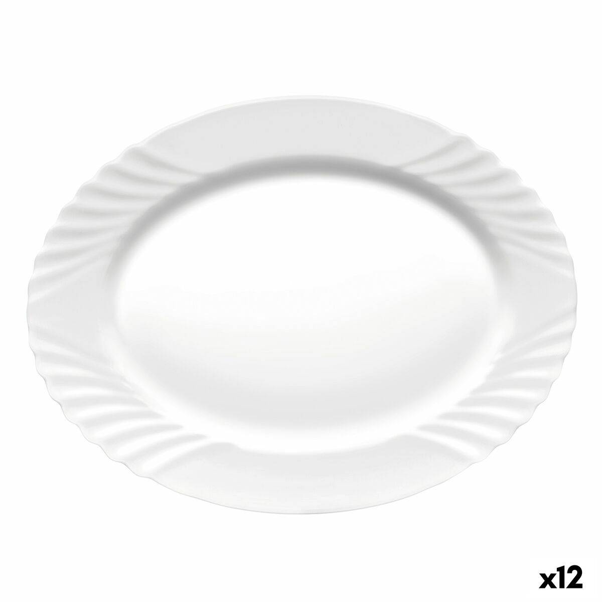 Servingsfat Bormioli Rocco Ebro Avlång Vit Glas (36 cm) (12 antal)