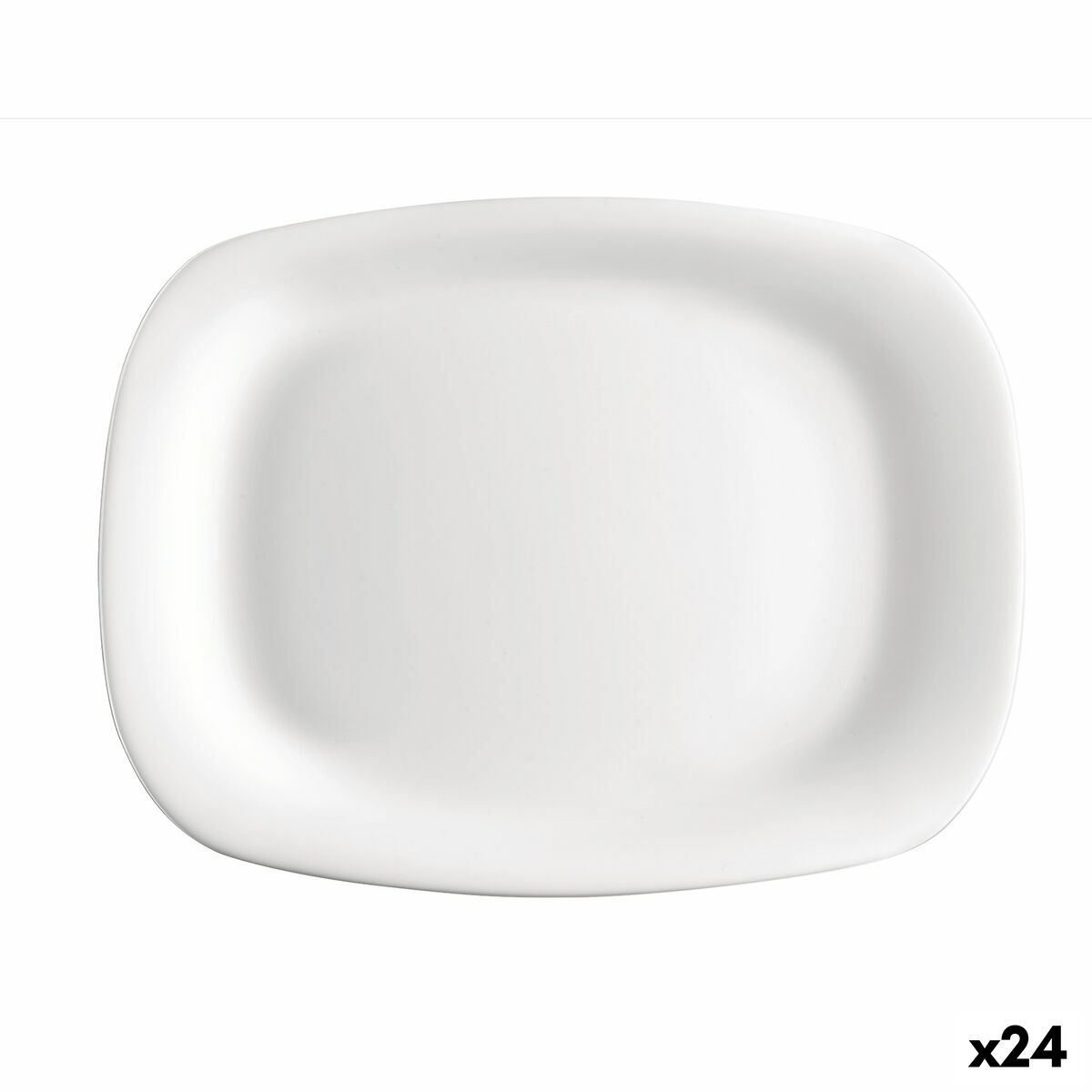 Servingsfat Bormioli Rocco Parma Rektangulär Vit Glas 20 x 28 cm (24 antal)