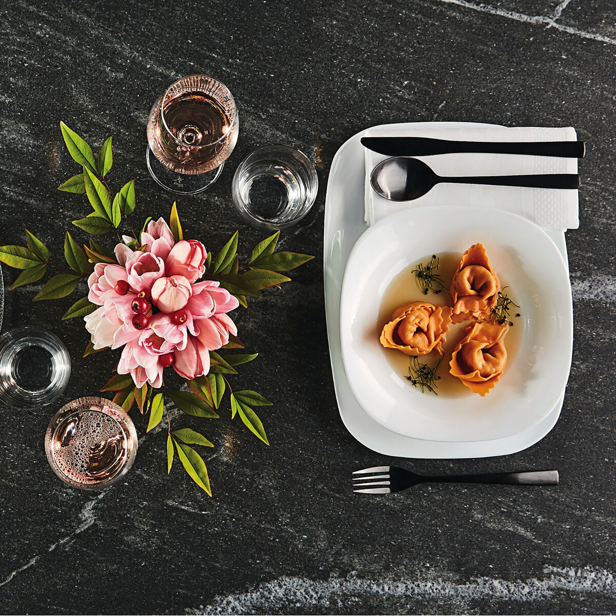 Servingsfat Bormioli Rocco Parma Rektangulär Vit Glas 20 x 28 cm (24 antal) - 2