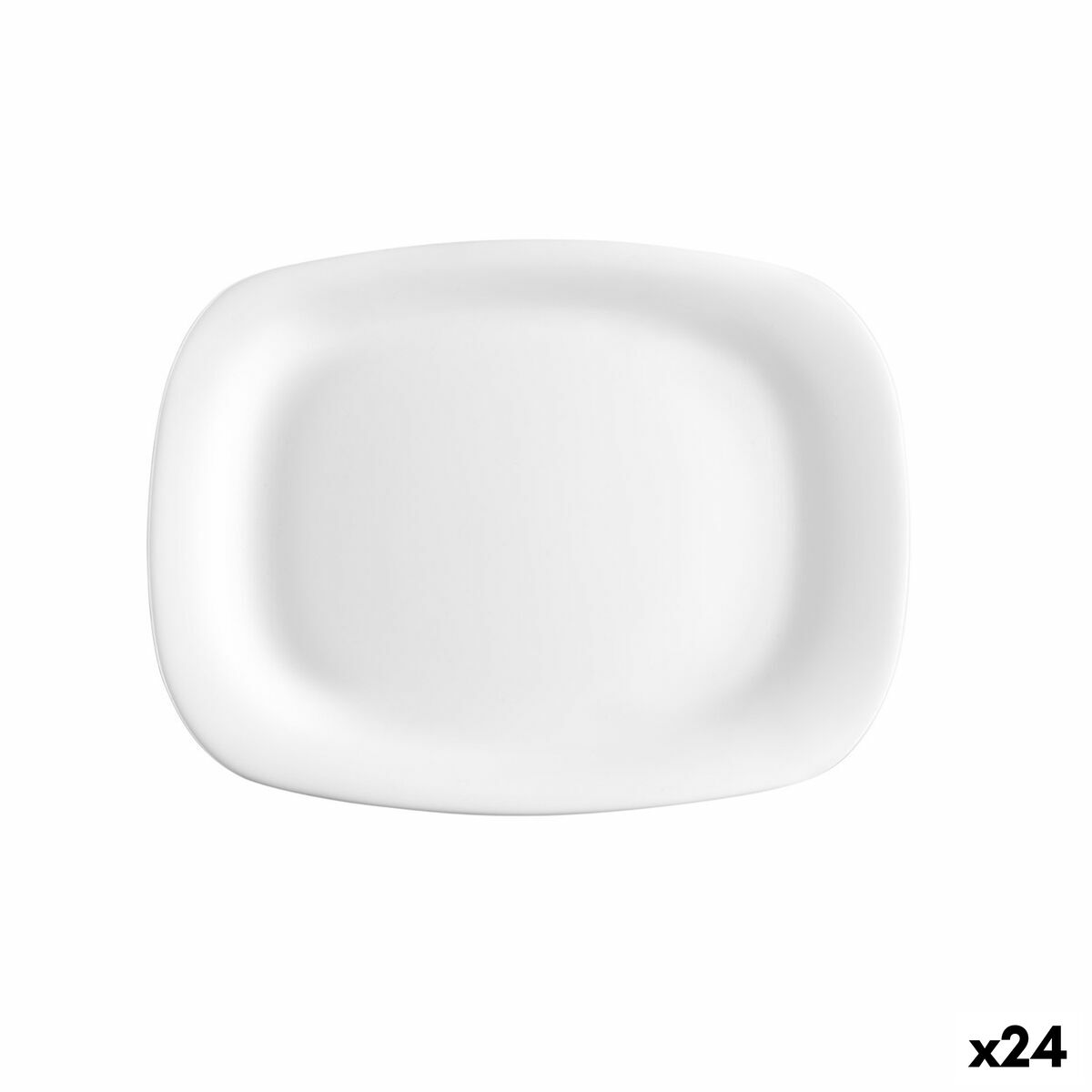 Servingsfat Bormioli Rocco Parma Rektangulär Vit Glas (18 x 21 cm) (24 antal)