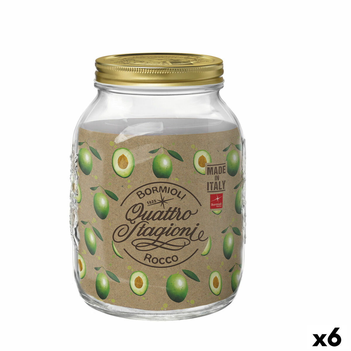 Behållare för matkonservering Bormioli Rocco Quattro Stagioni Transparent Glas (3 L) (6 antal)