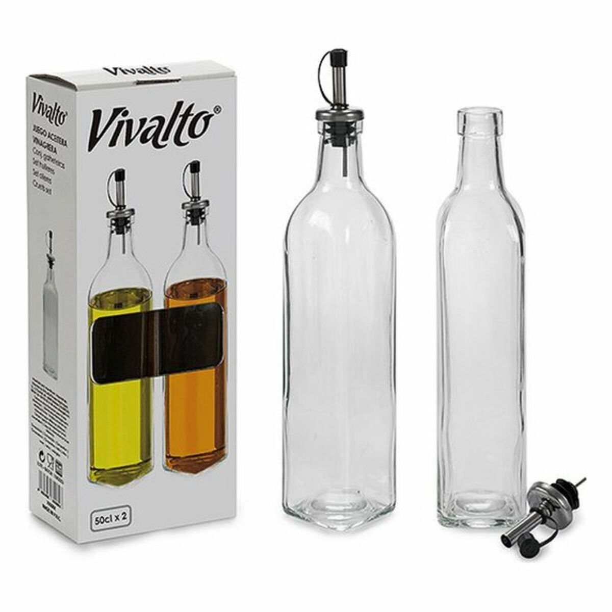 Set med olja och vinäger 2 antal Transparent Glas 500 ml - 2