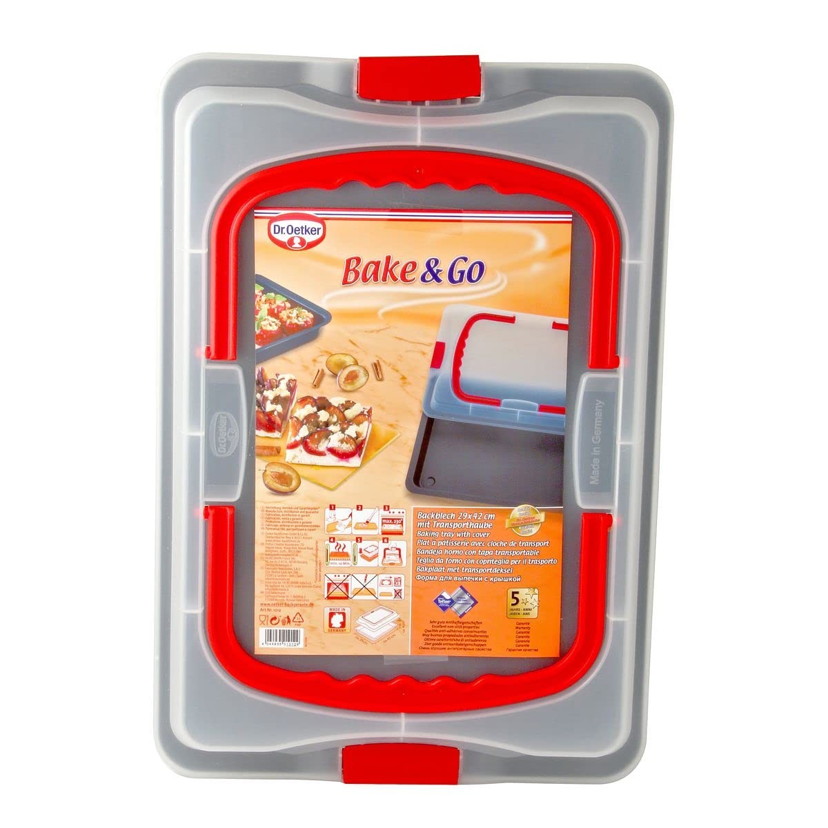 Ugnsbleck Dr. Oetker Bake & Go Med lock Stål Plast (29 x 42 x 4 cm) - 3