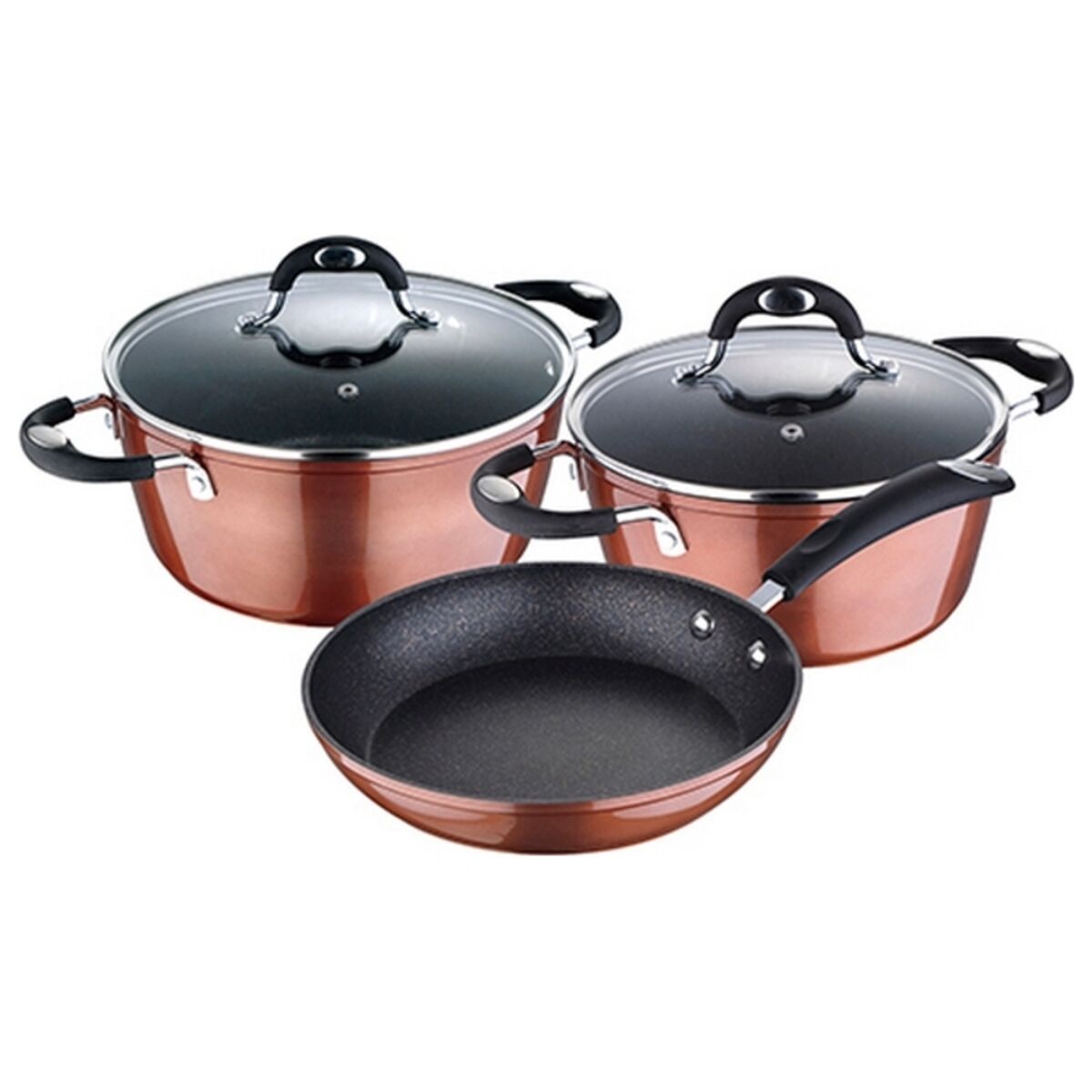 Kastrullset Bergner Pandora Koppar Rostfritt stål Aluminium Smitt aluminium (5 pcs) - 9